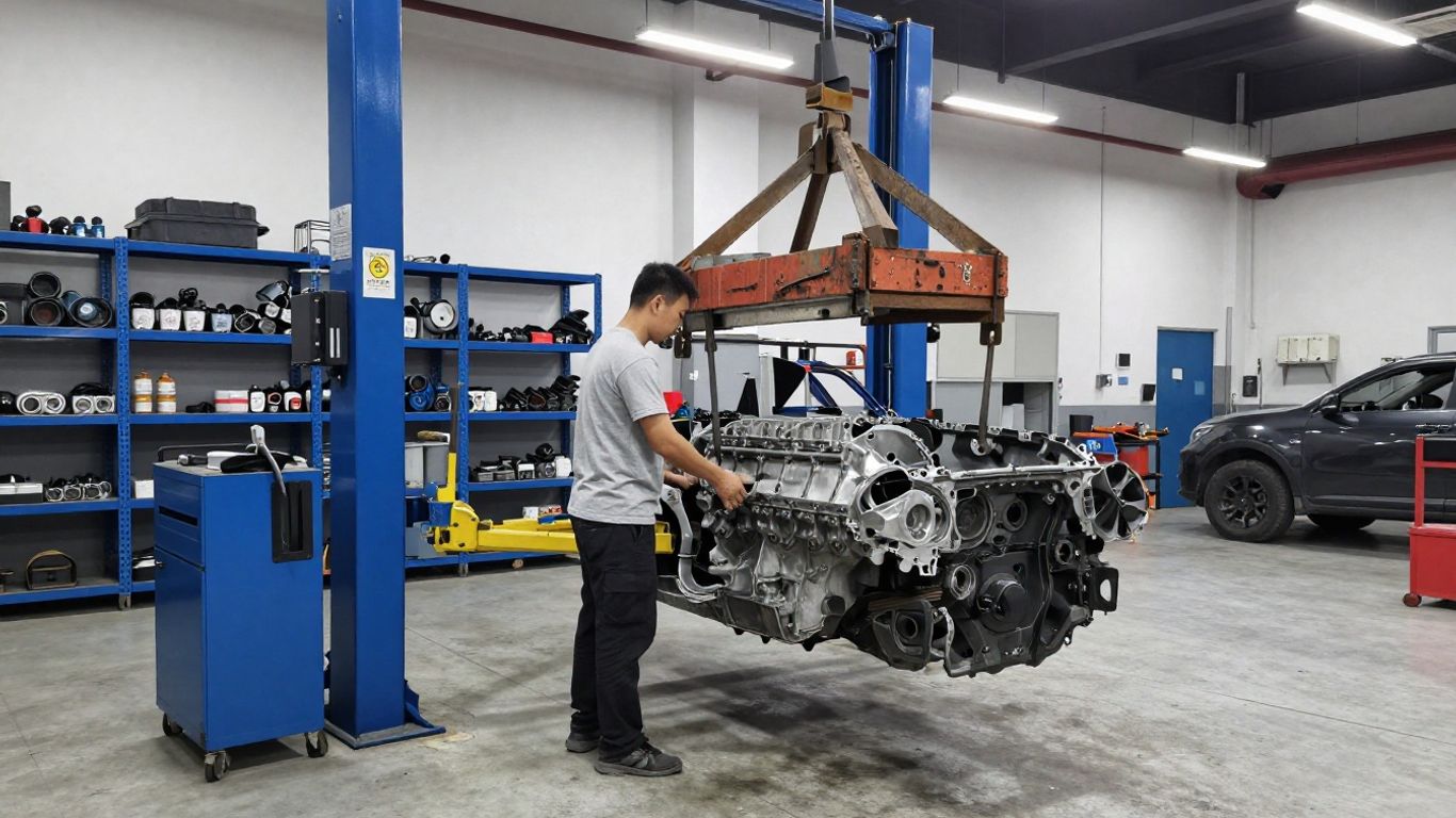 Engine removal from the vehicle frame