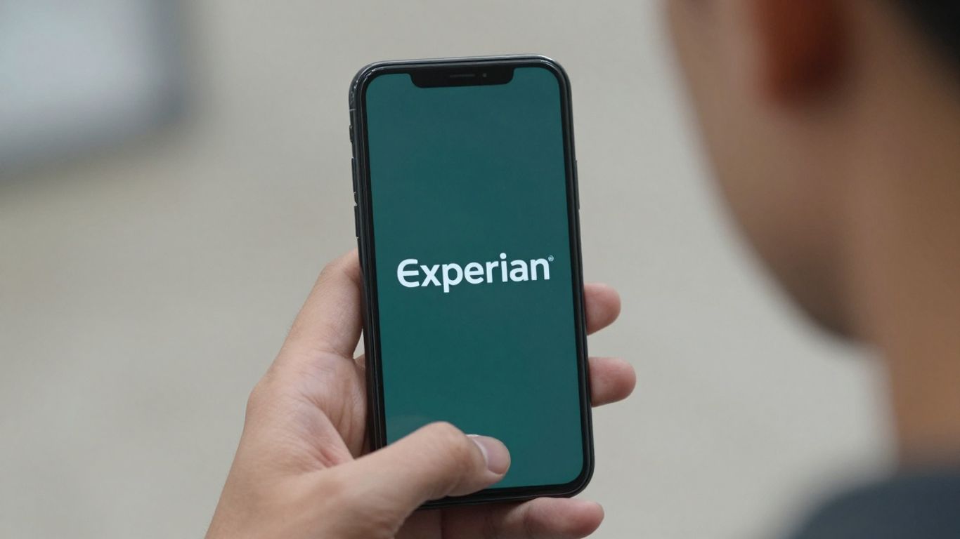 Experian logo on a smartphone screen