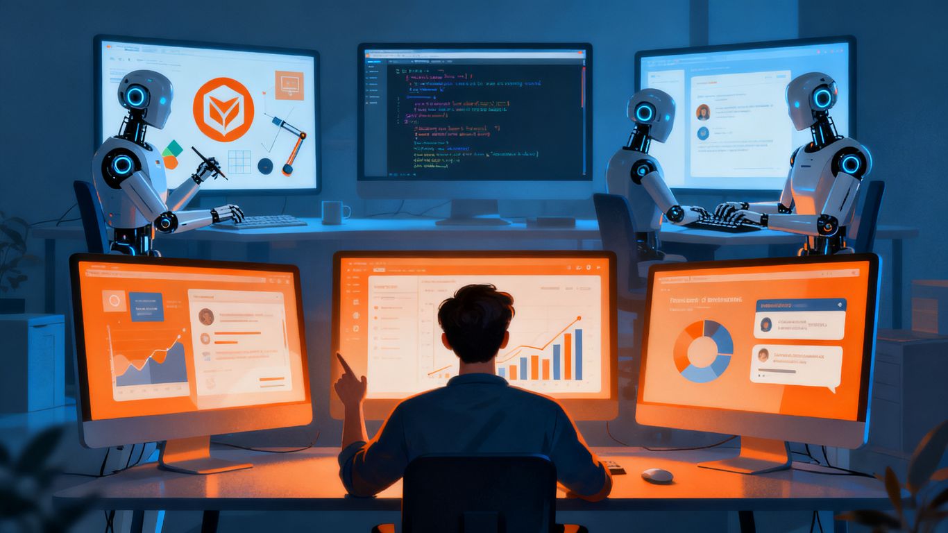 Freelancer managing five AI agents for agency tasks.