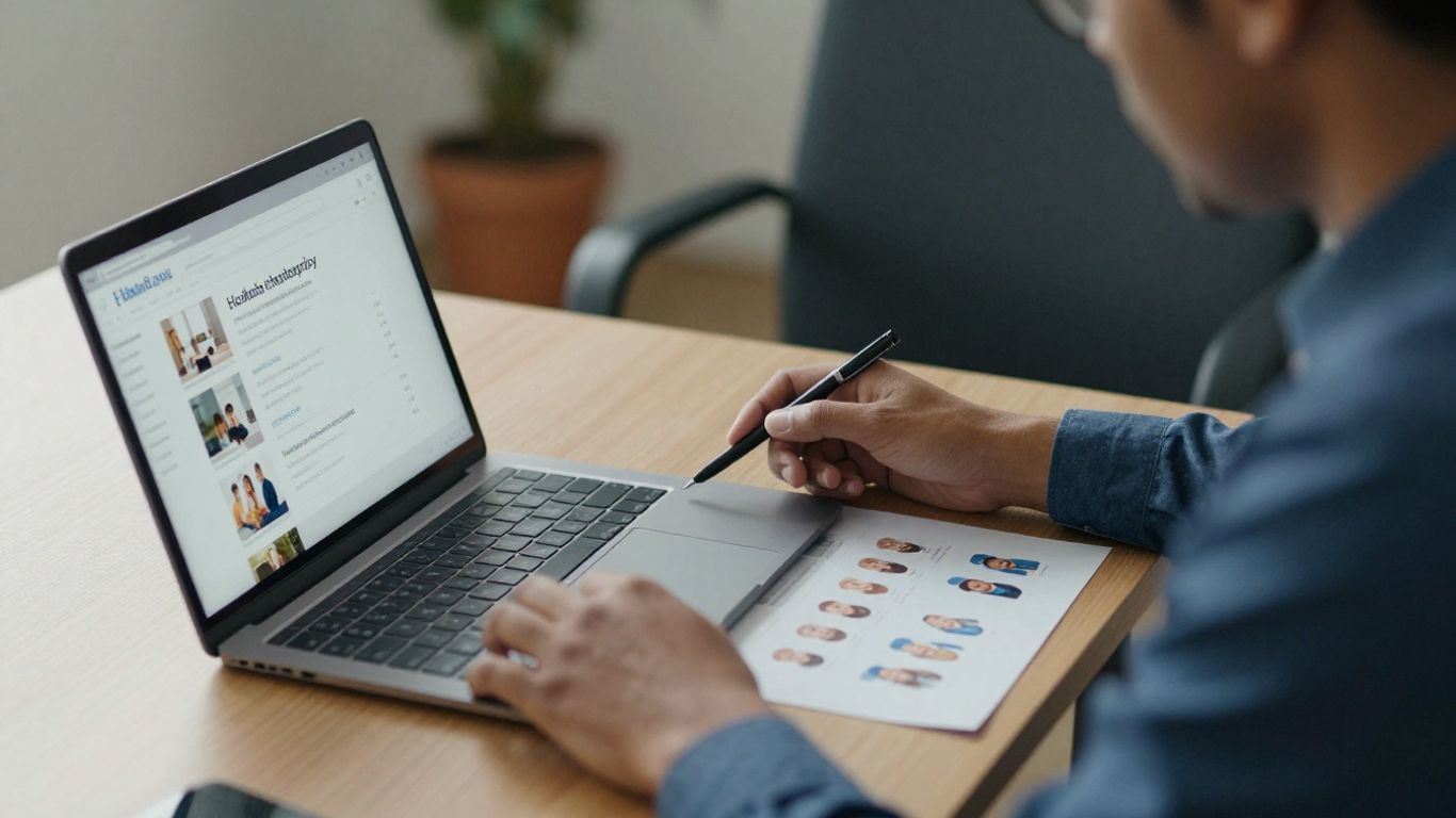 Household targeting filters on a laptop