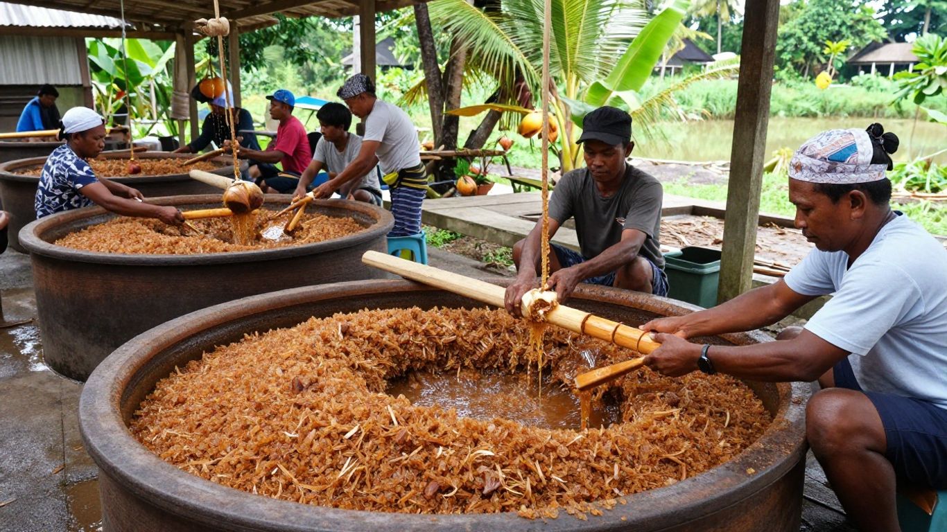 coconut sugar production process 1 Coconut sugar production in Indonesia