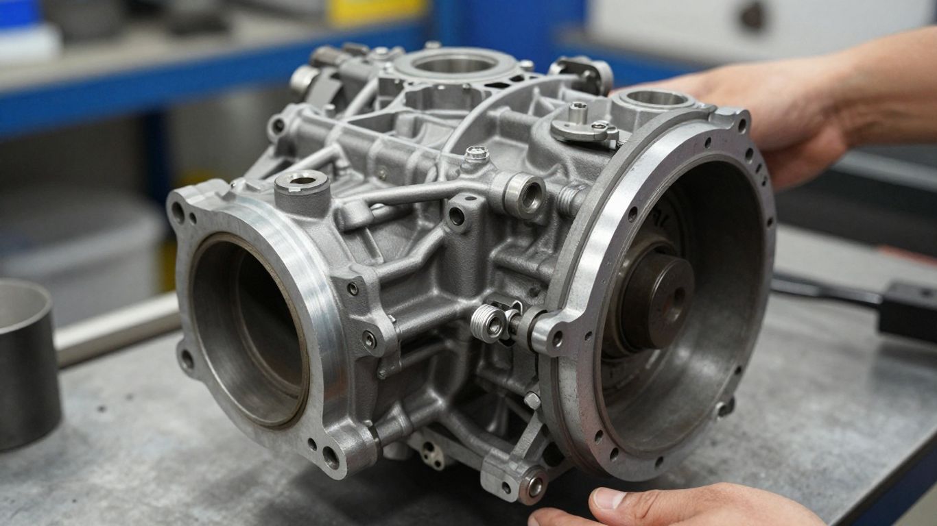 Used Chrysler gearbox in a workshop setting.