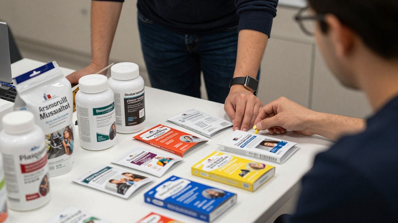 Person choosing products for affiliate marketing