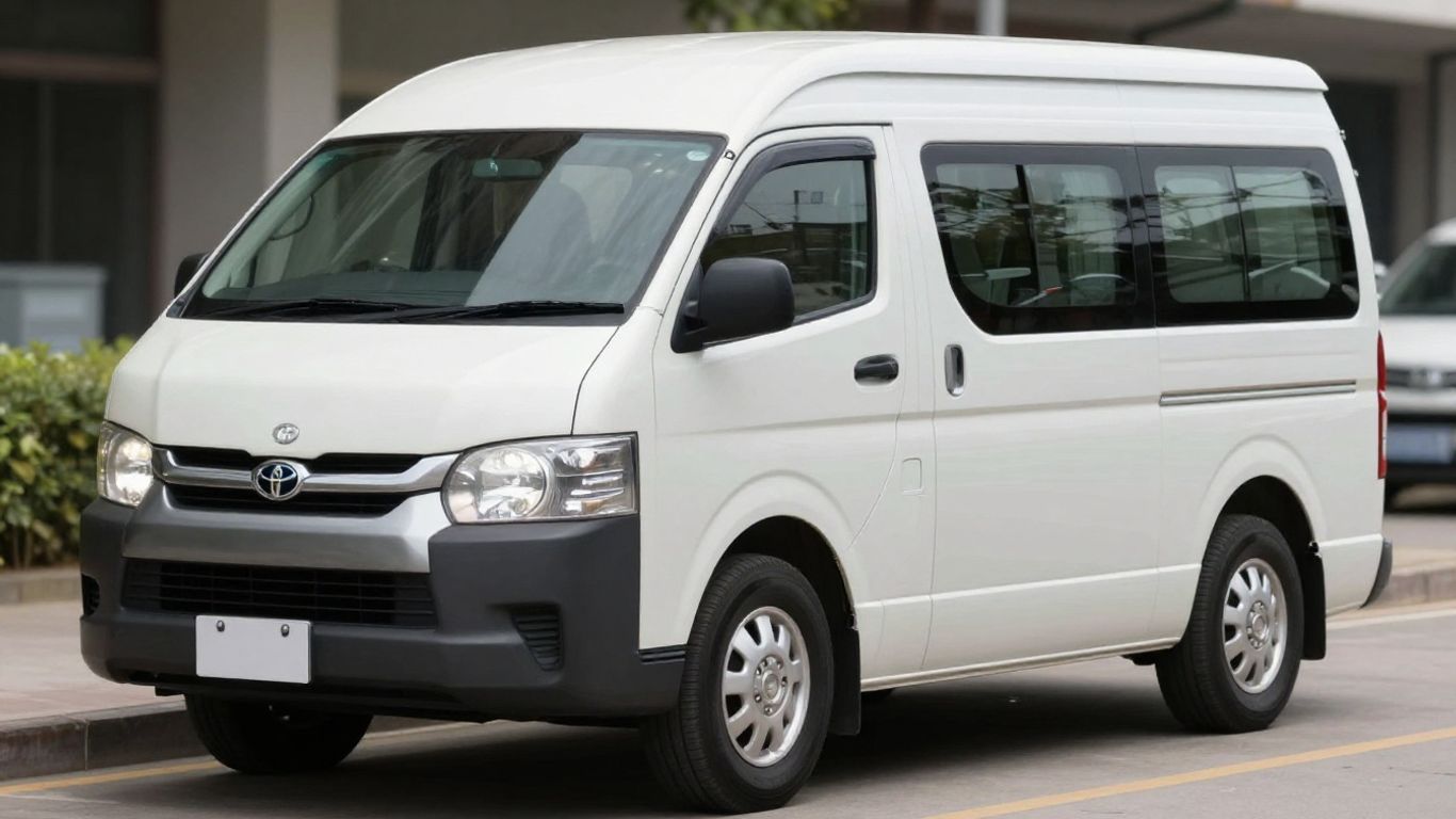 Toyota Hiace van parked outdoors
