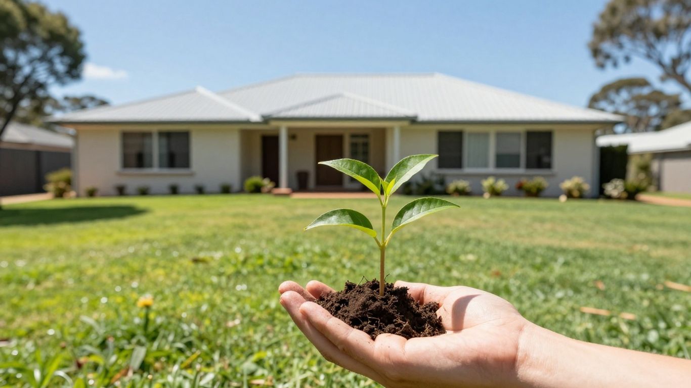 Australian property with a sapling for investment.