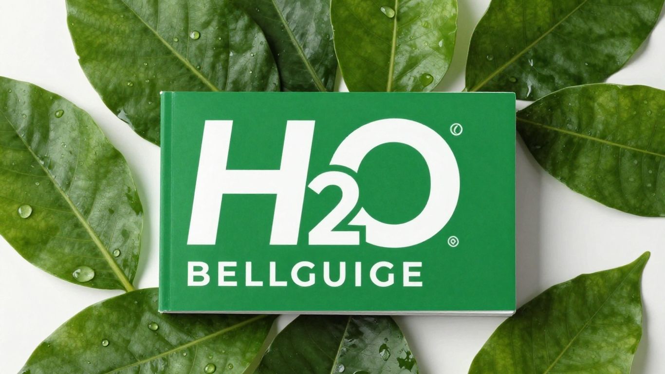 H2O Belgique catalogue cover with nature elements.