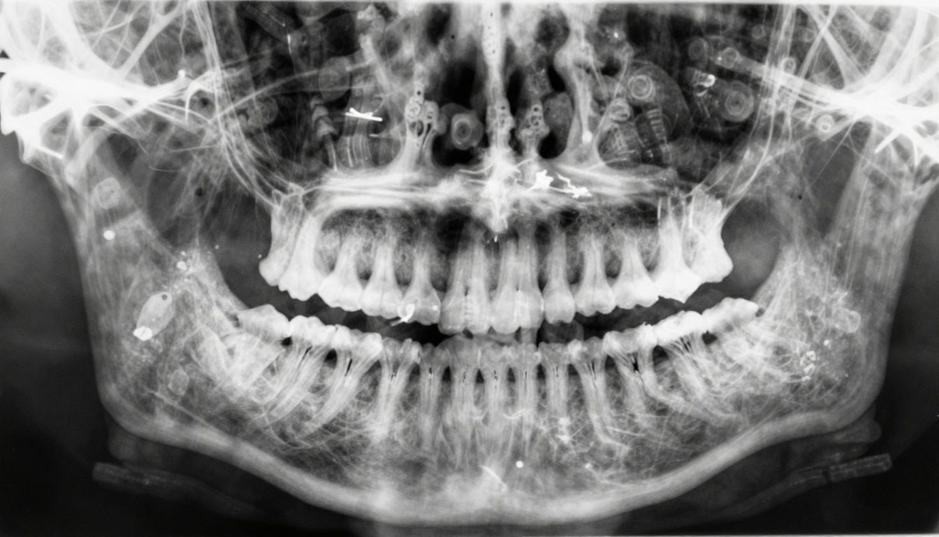 A dental X-ray showing a jaw that may require a bone graft before an implant procedure