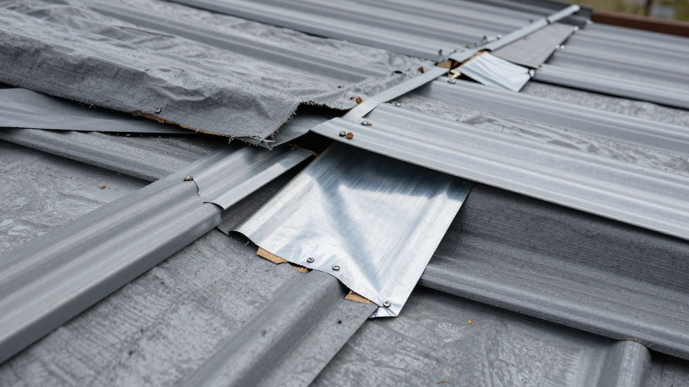 Roof valley with underlayment and flashing detail.