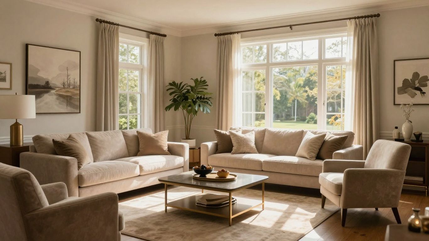 Modern living room makeover in Dacula, Georgia.