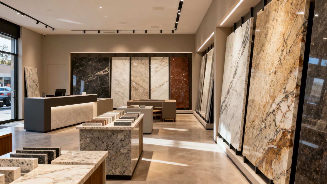 Countertop showroom locations managed across regions