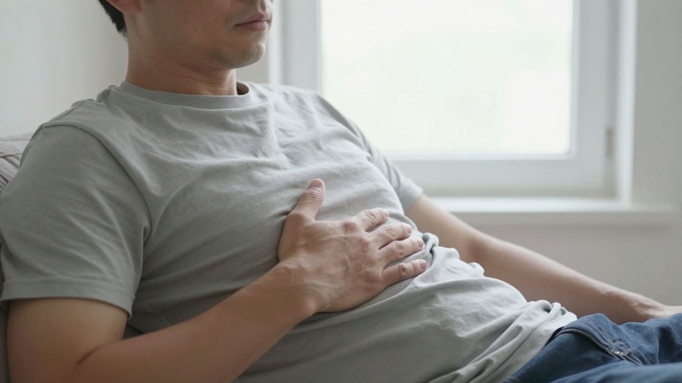 A person breathing calmly beside a window