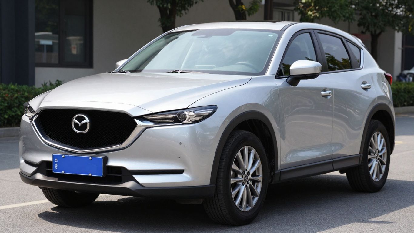 Silver Mazda CX-5 SUV front view