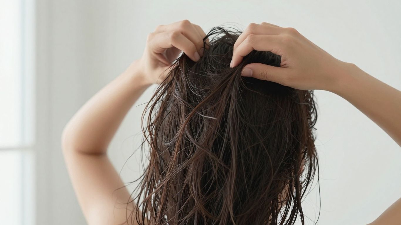 Fine natural waves drying with soft root lift