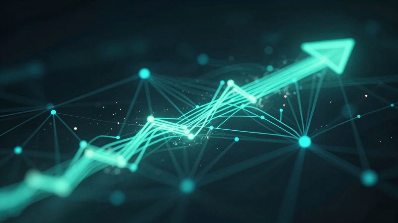 Supabase funding growth abstract data visualization