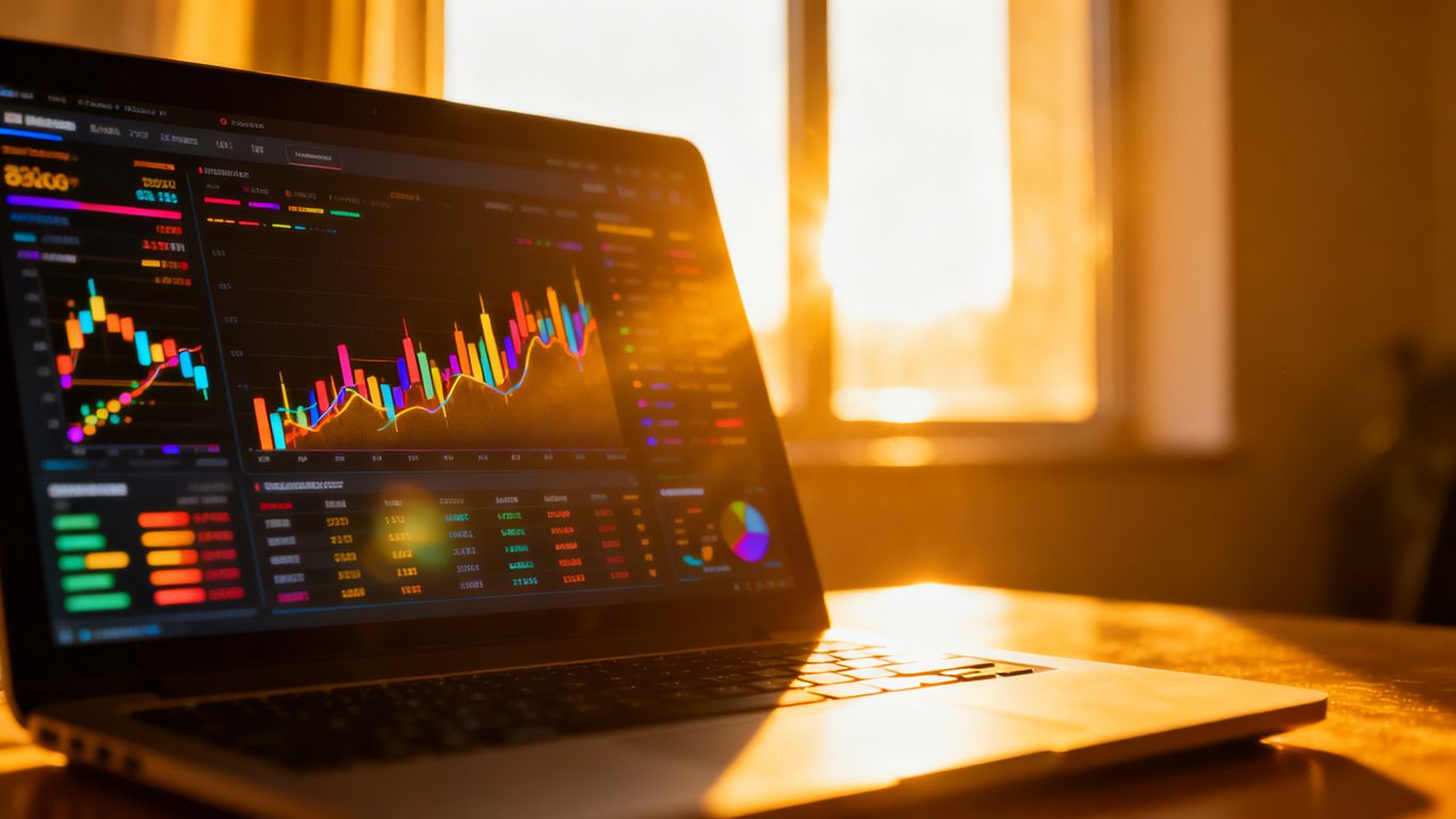 Google Analytics dashboard on a laptop screen.