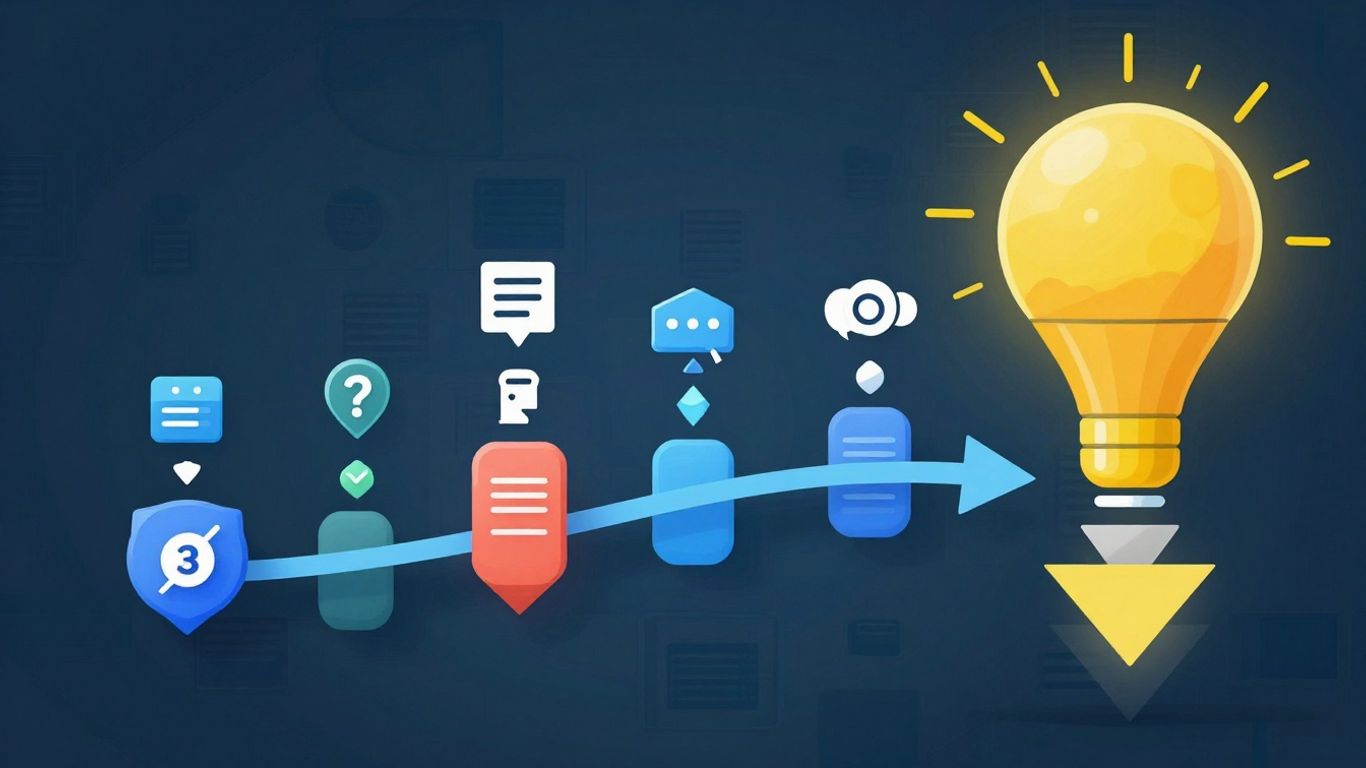 Affiliate marketing funnel stages with growth elements.