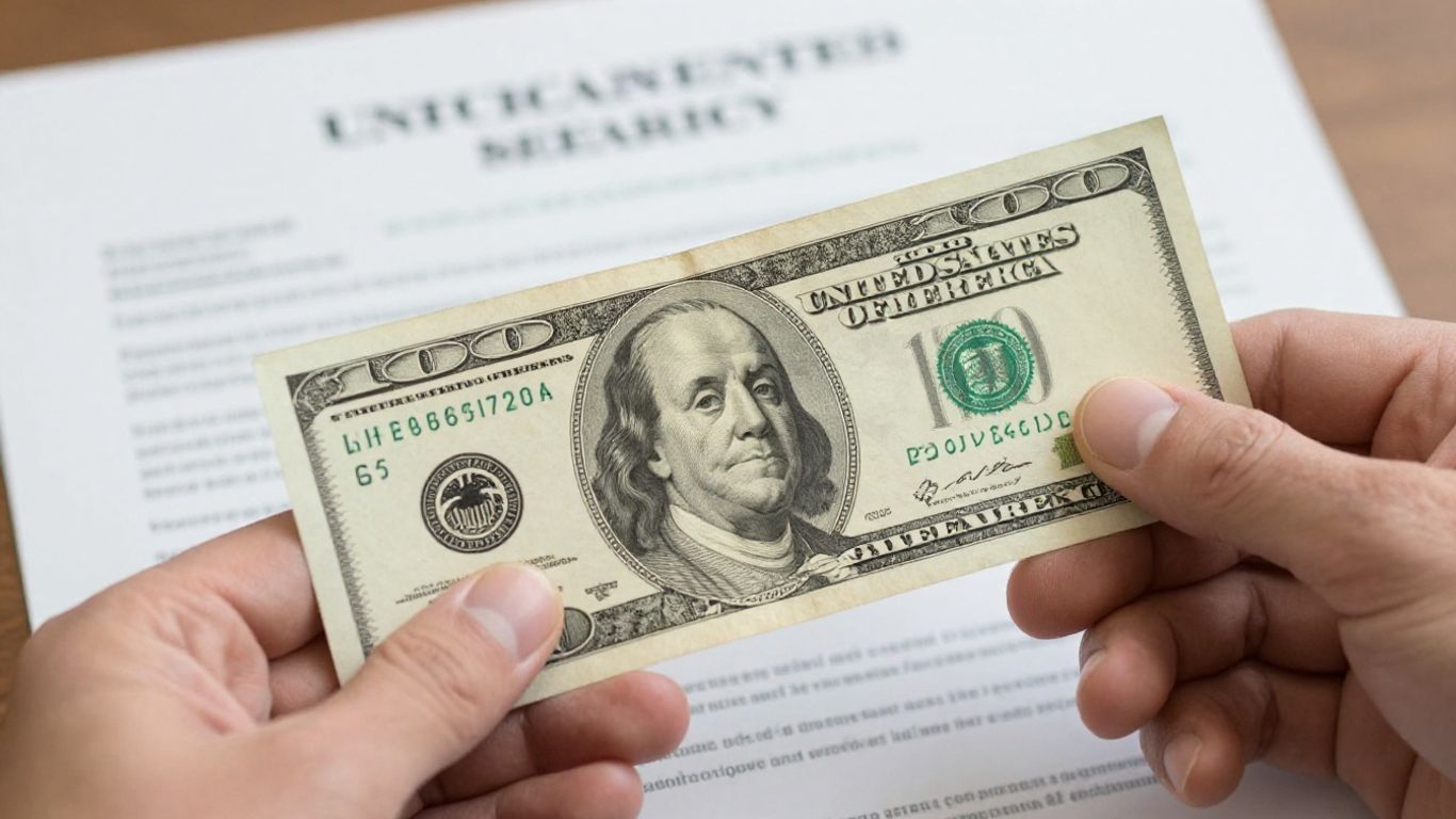 Hand holding money, immigration bond concept