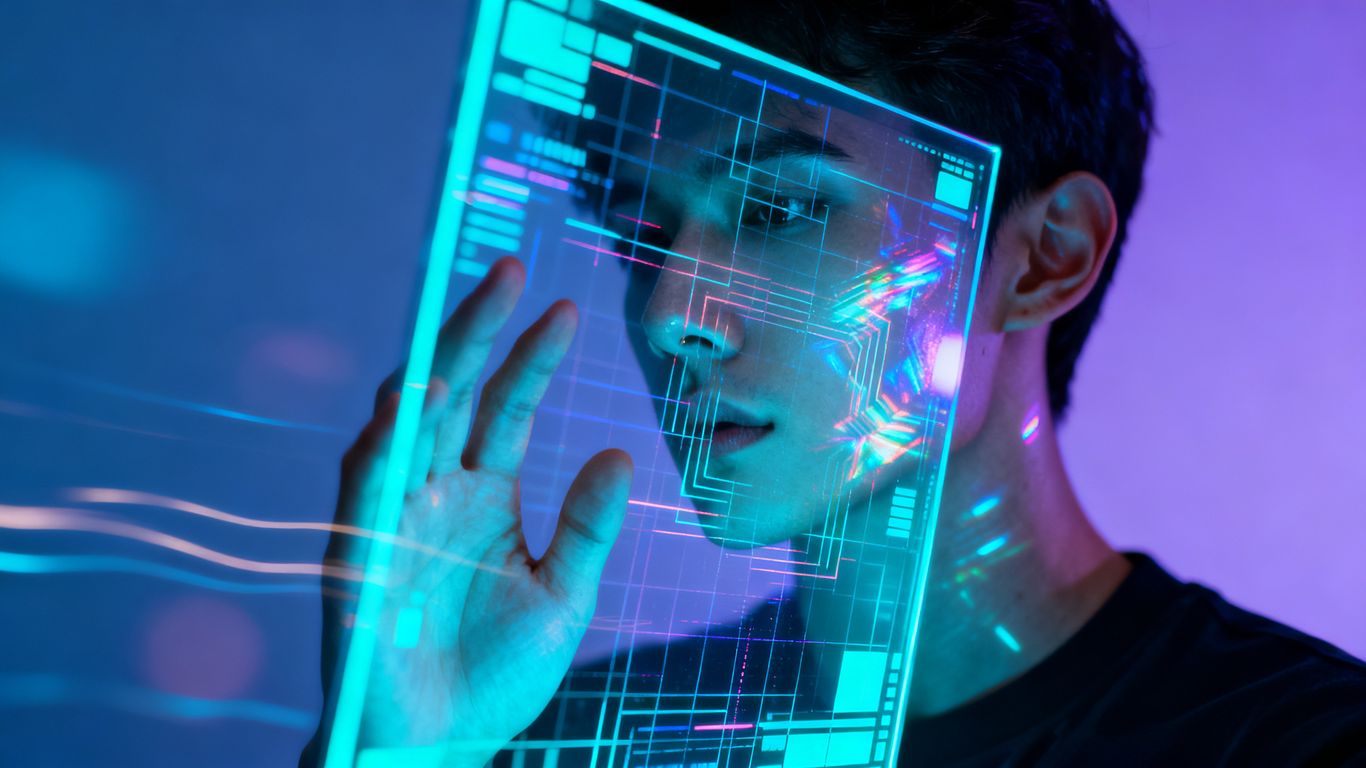 Consumer interacting with a digital screen