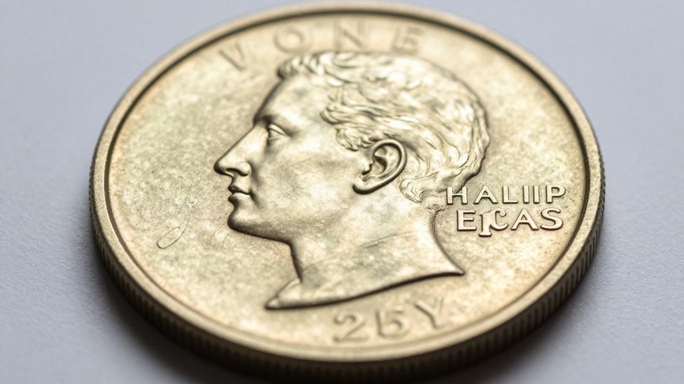 Close-up of a lustrous, premium coin.