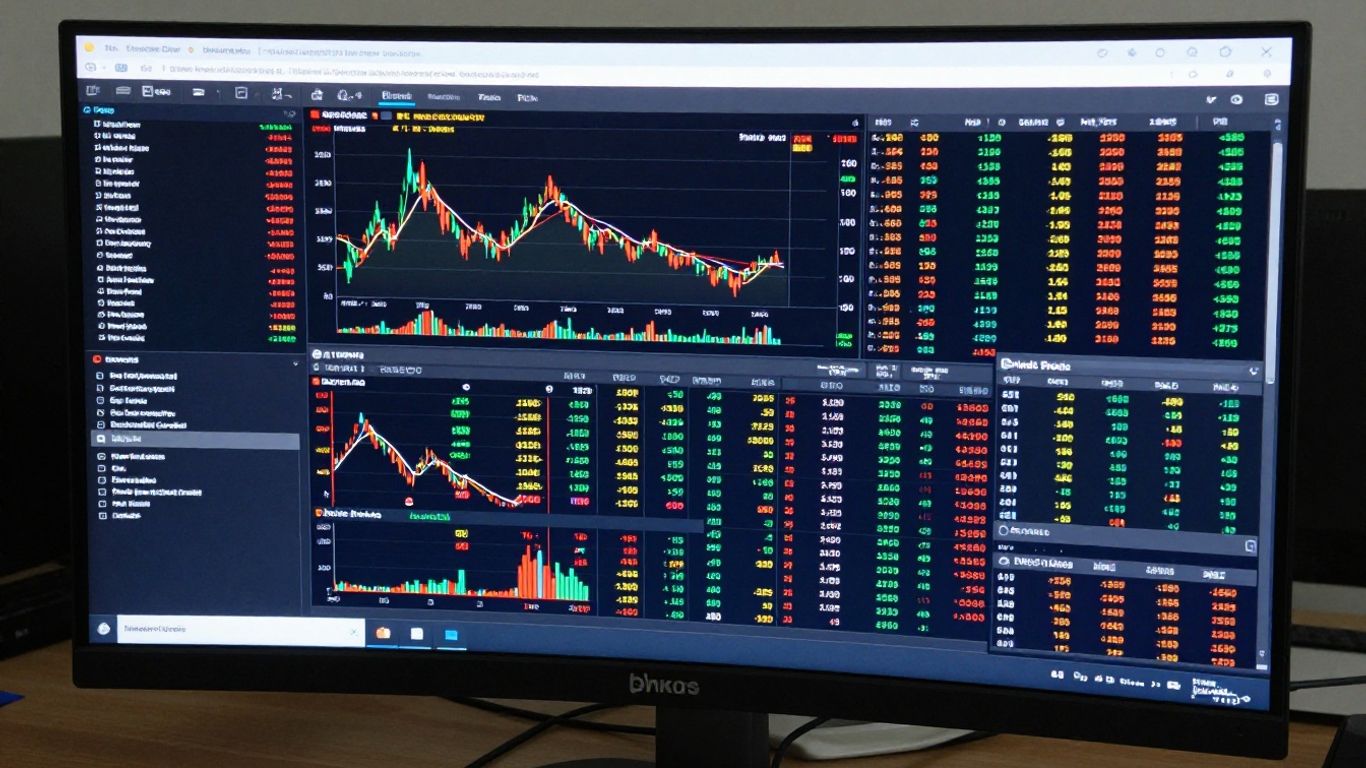 Interactive Brokers desktop app interface with financial data.