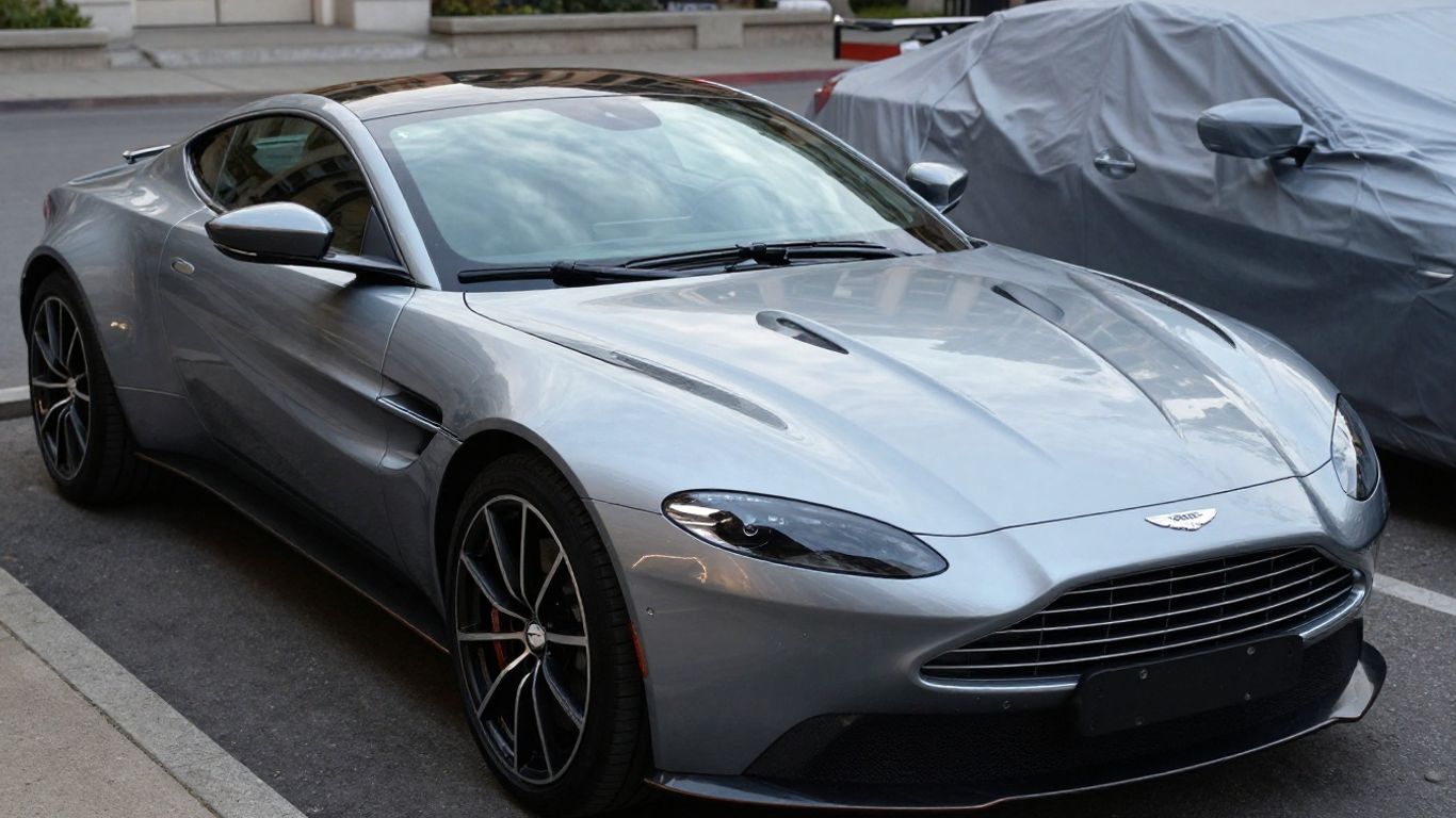 Aston Martin Vantage luxury car with extended warranty protection.