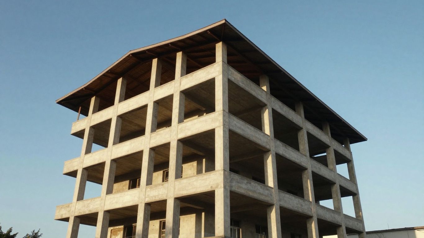 Clădire solidă, simbol al stabilității politice.