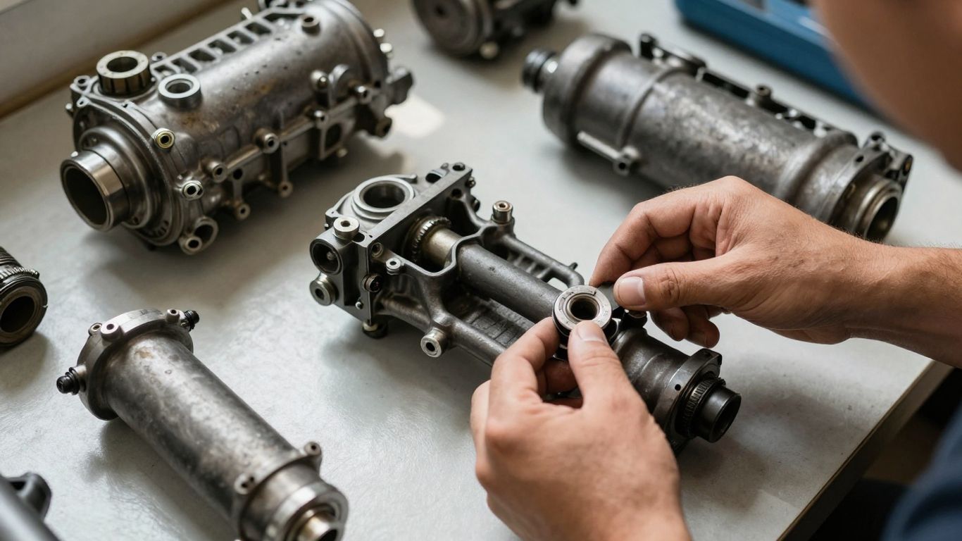 Fiat car parts in a workshop