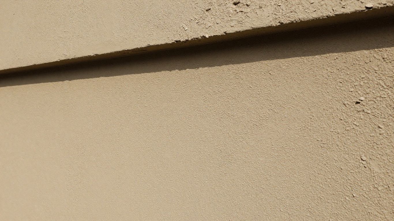 Close-up of textured lime render on an exterior building wall.