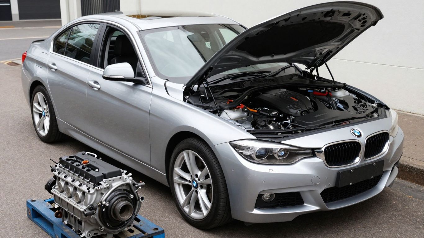 Used BMW 320d 2015 engine displayed in Sydney