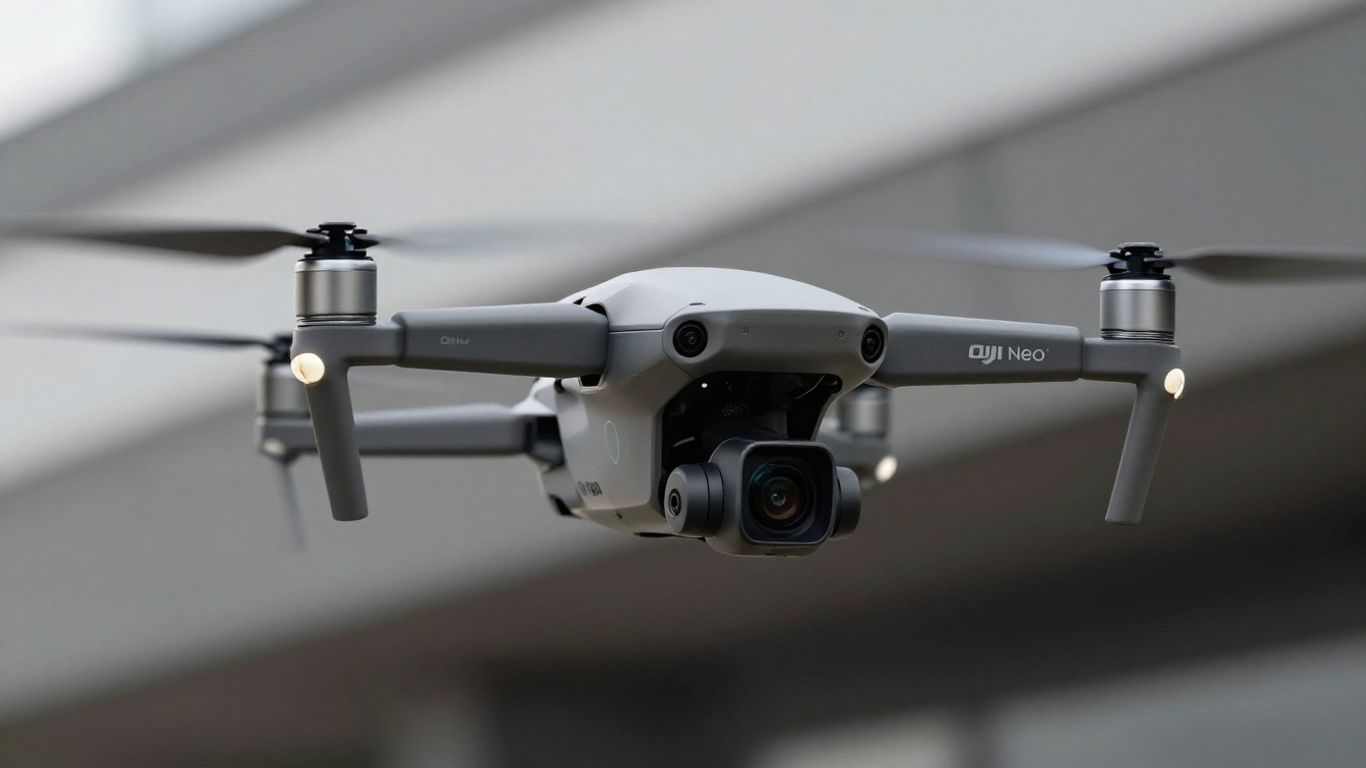 DJI Neo 2 drone in flight.