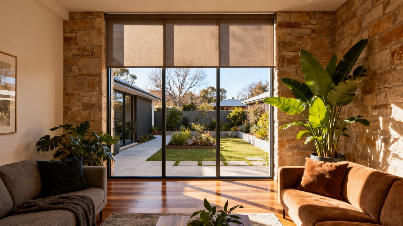 Bright Canberra living room with passive design