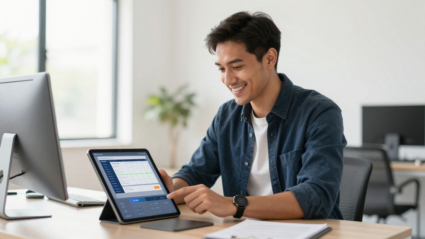 Australian small business owner using sales automation tool.