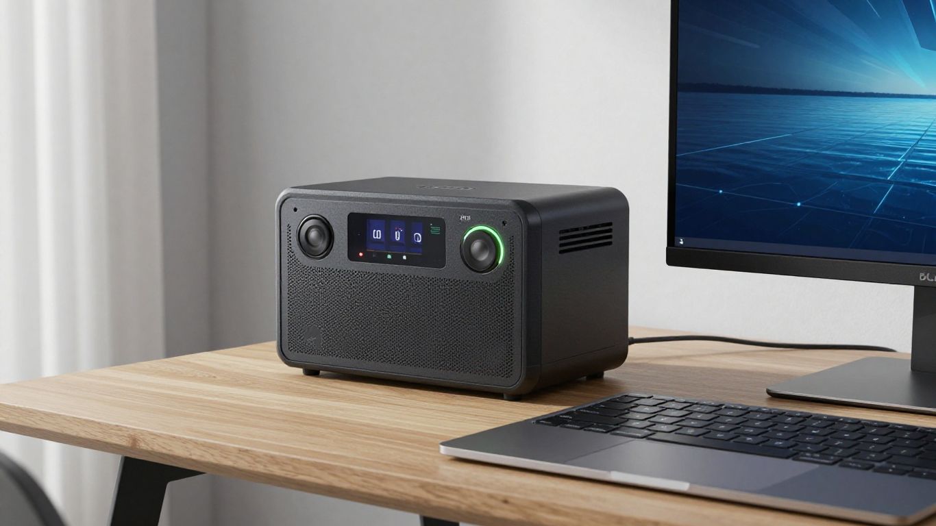 Home office with backup power unit