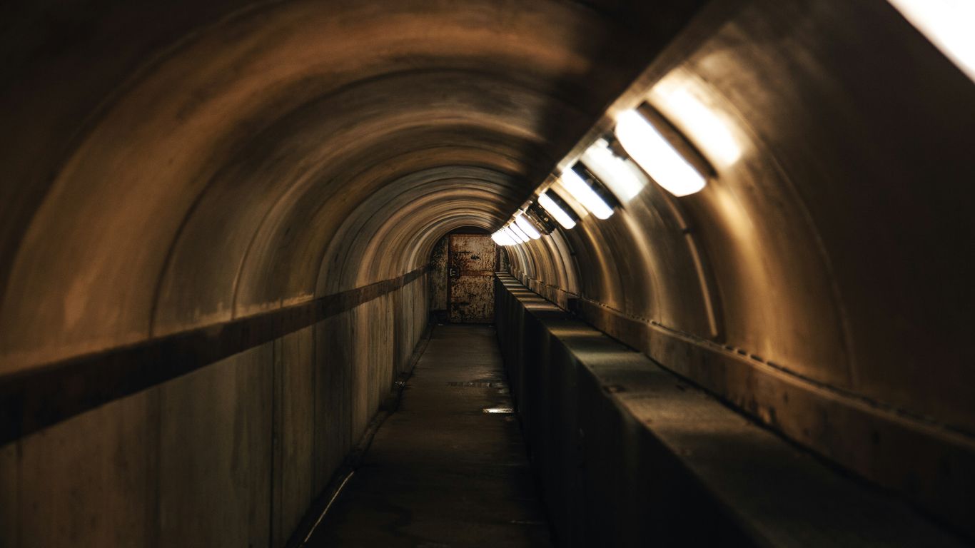 Historical bunker hallway