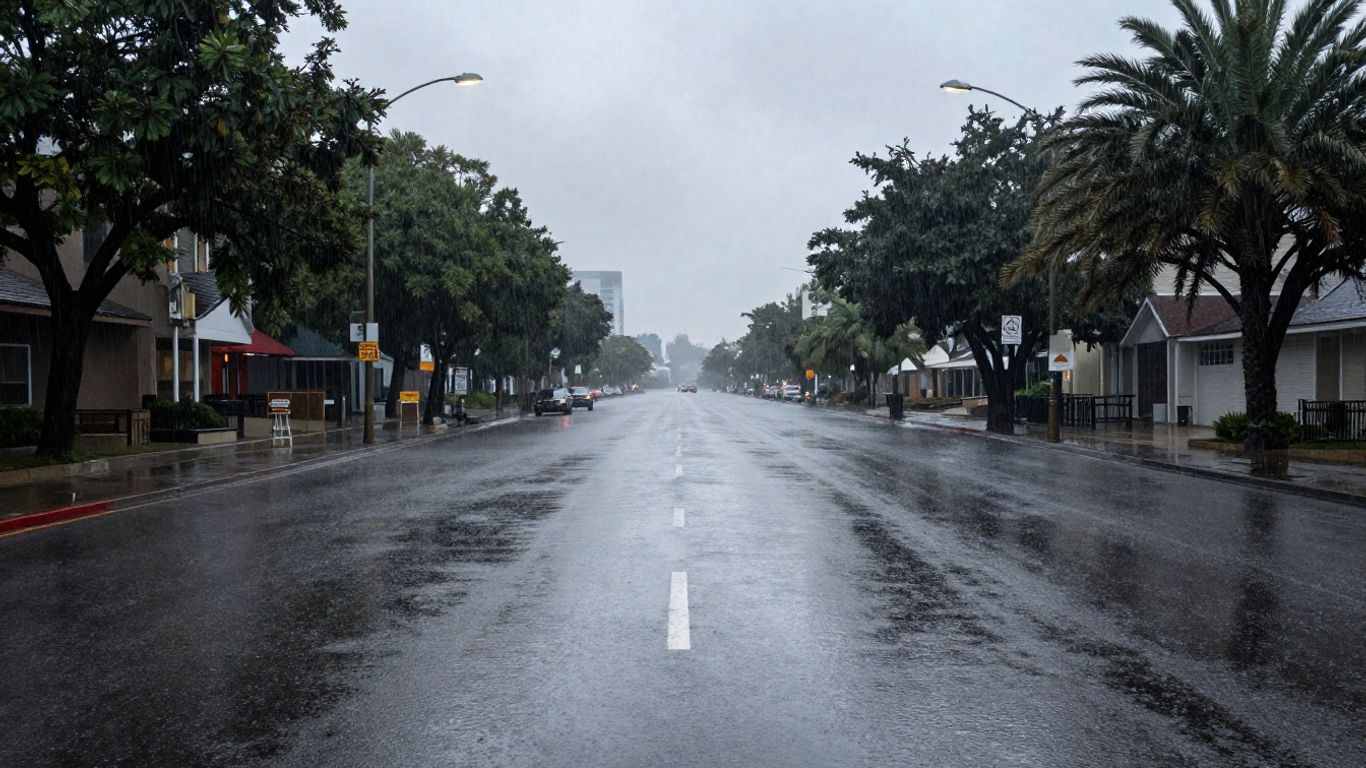 How the Flat Stretch Along Dowlen Road and Phelan Boulevard Turns Ordinary Rain Into Standing Water" — named-street terrain/drainage angle, not generic "flat terrain."