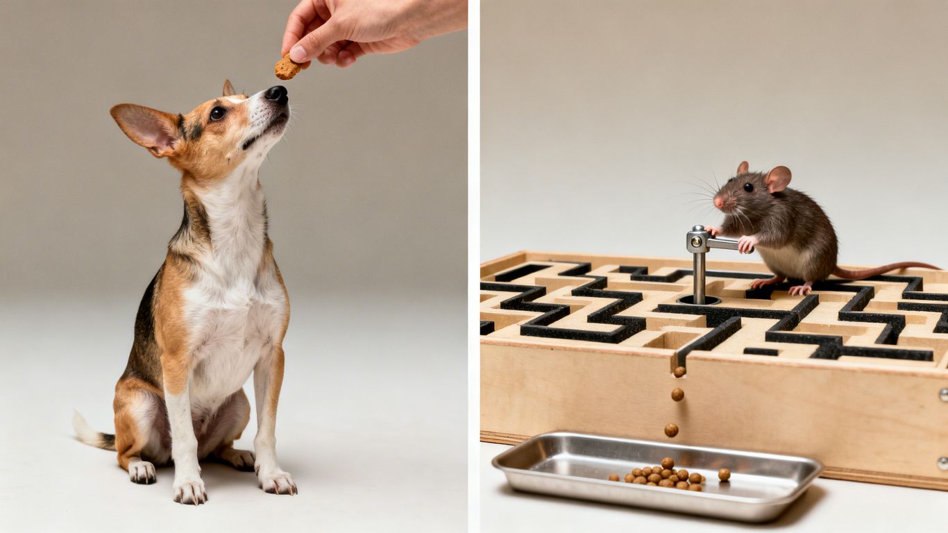 Dog and rat in learning experiments