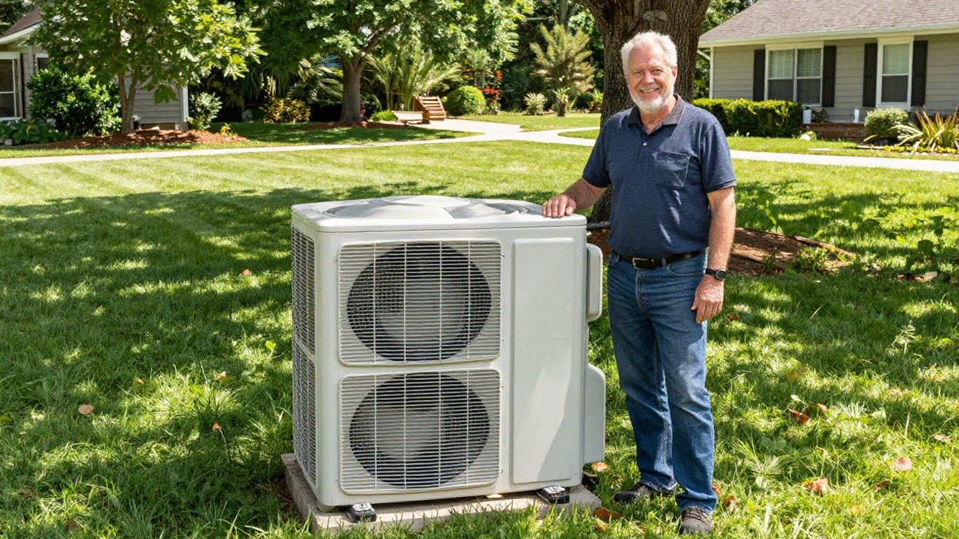 North Georgia homeowner with a clean air conditioning unit.