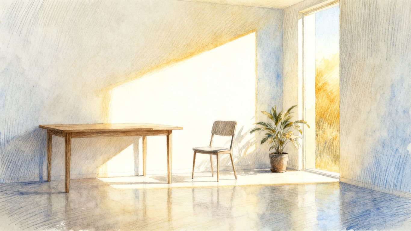 Interior view of bright marble