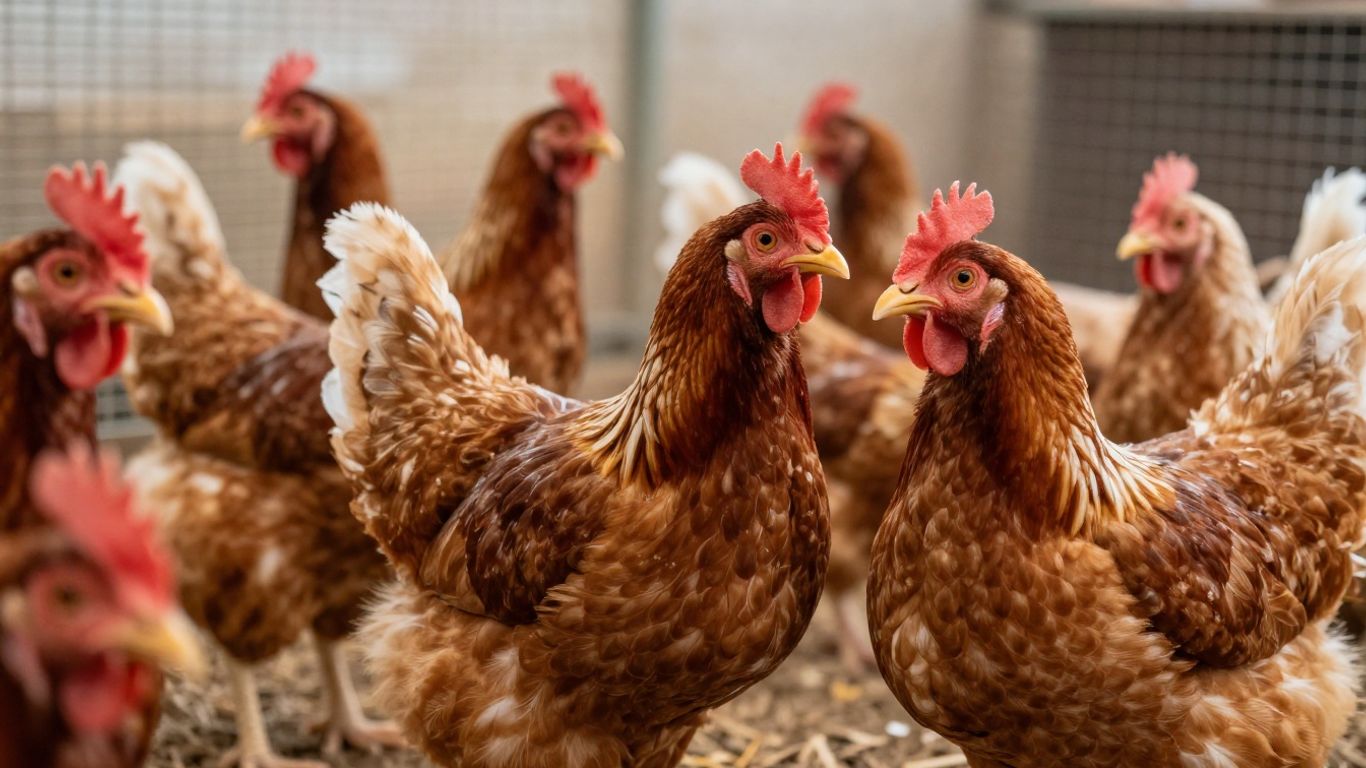 Zdrowe ptaki w czystym kurniku