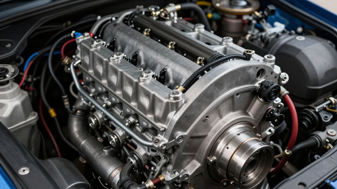 Subaru engine close-up, WRX and Liberty power
