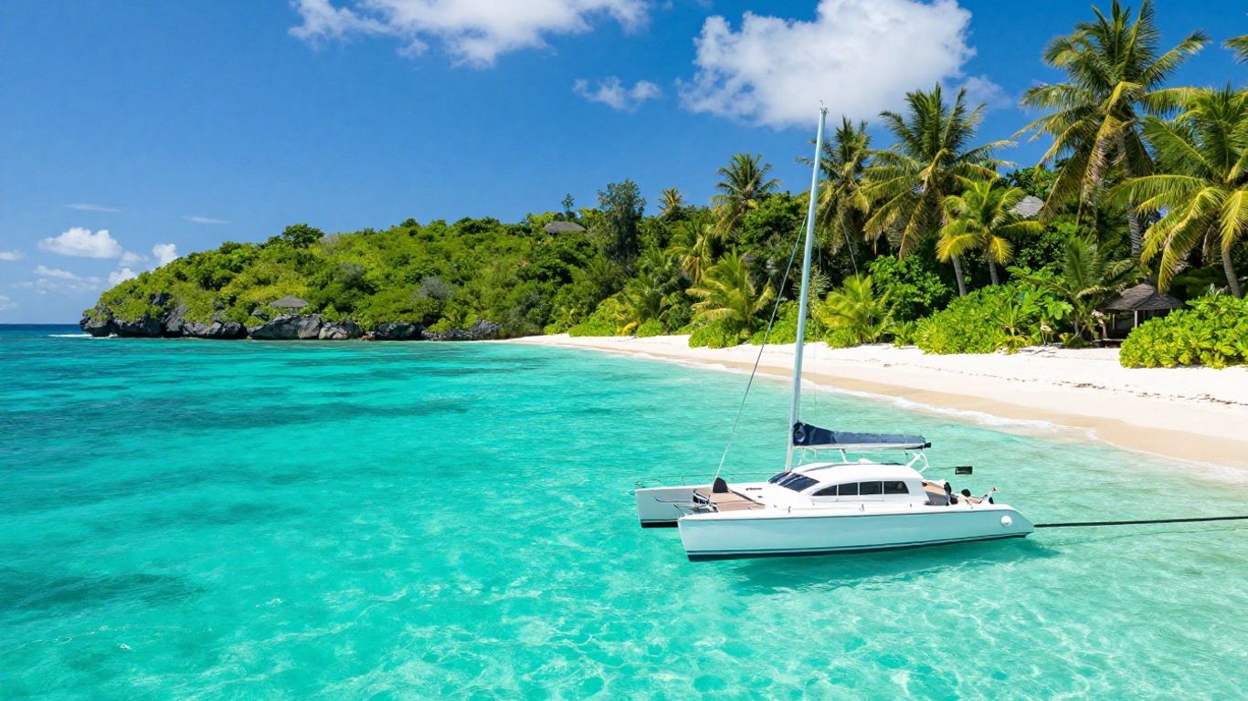 Luxury catamaran sailing in the BVI