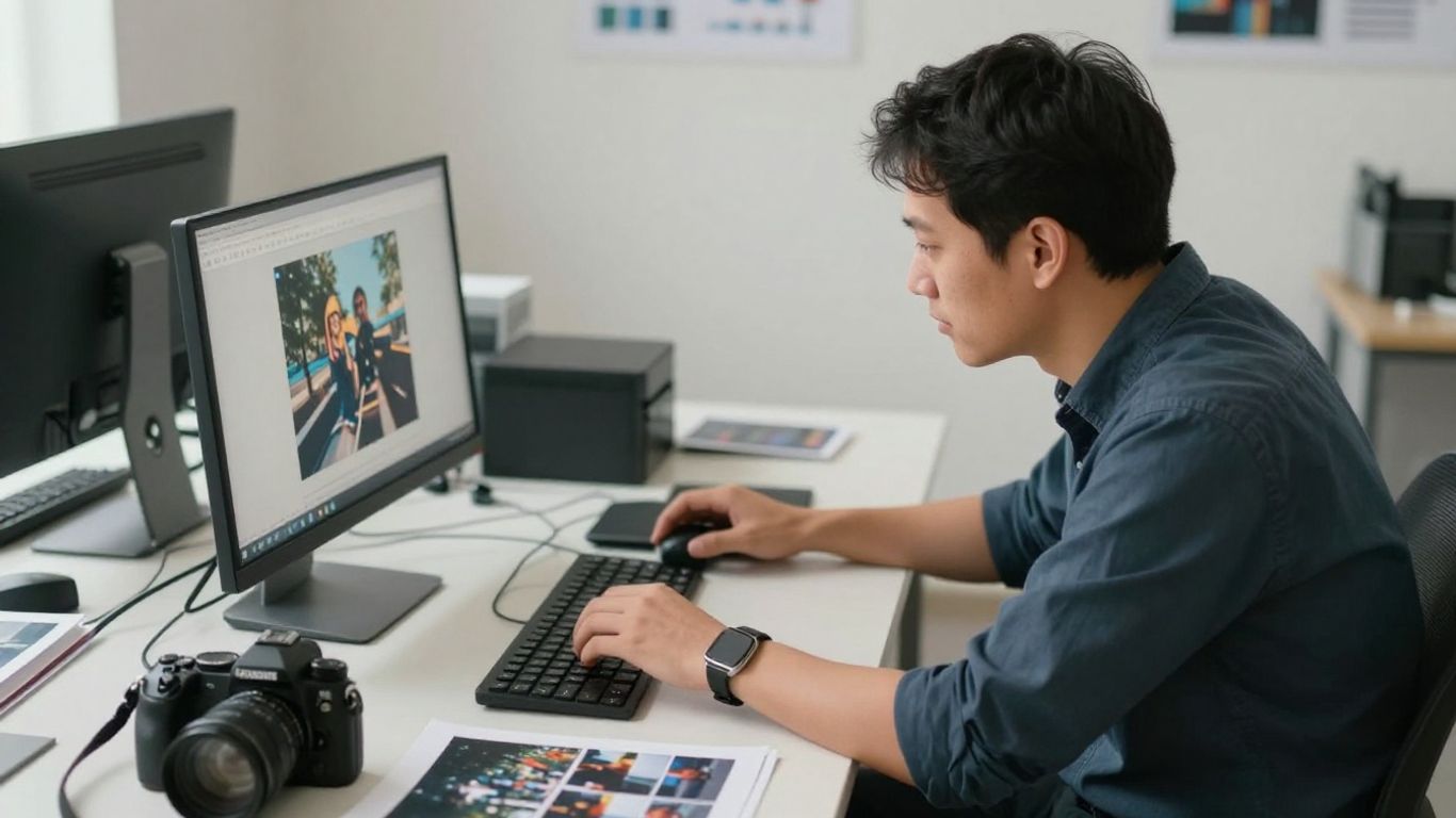 Editorial team reviewing image authenticity