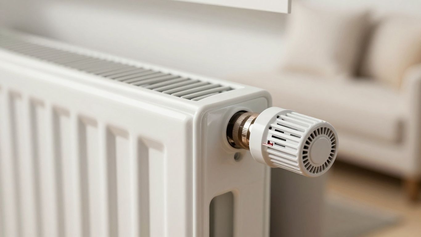 Thermostat de radiateur réglé pour un confort optimal.