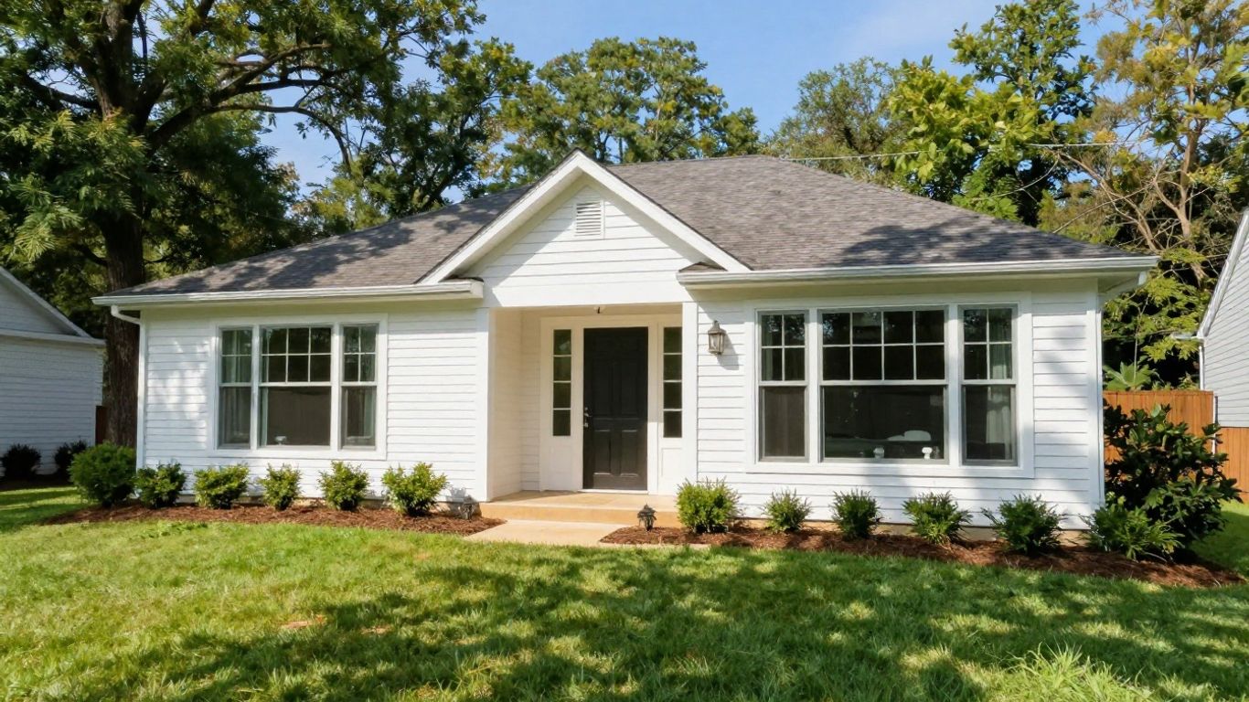 Modern home exterior with new large windows in Dacula.