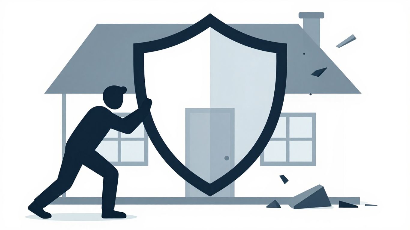 Casa protegida por seguro de responsabilidad civil.