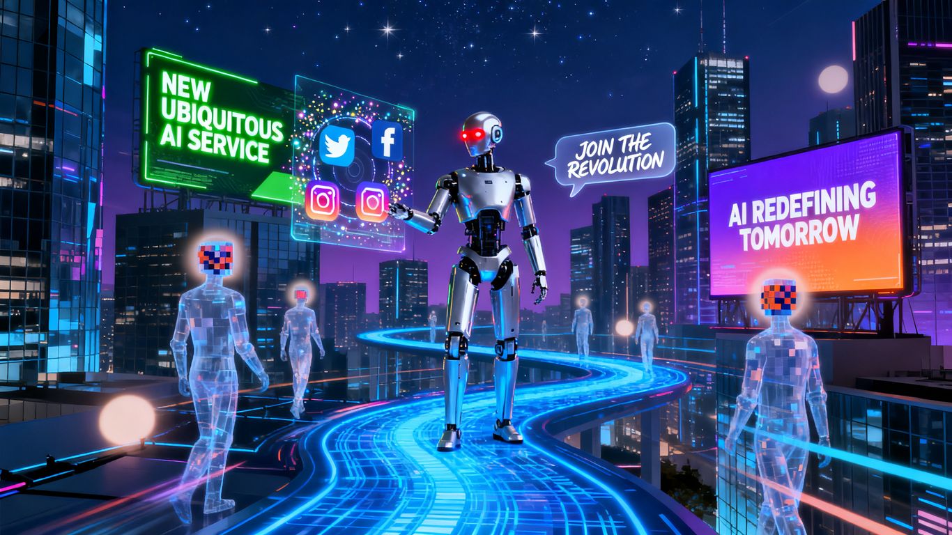 AI revolutionizing marketing strategy and execution visuals.