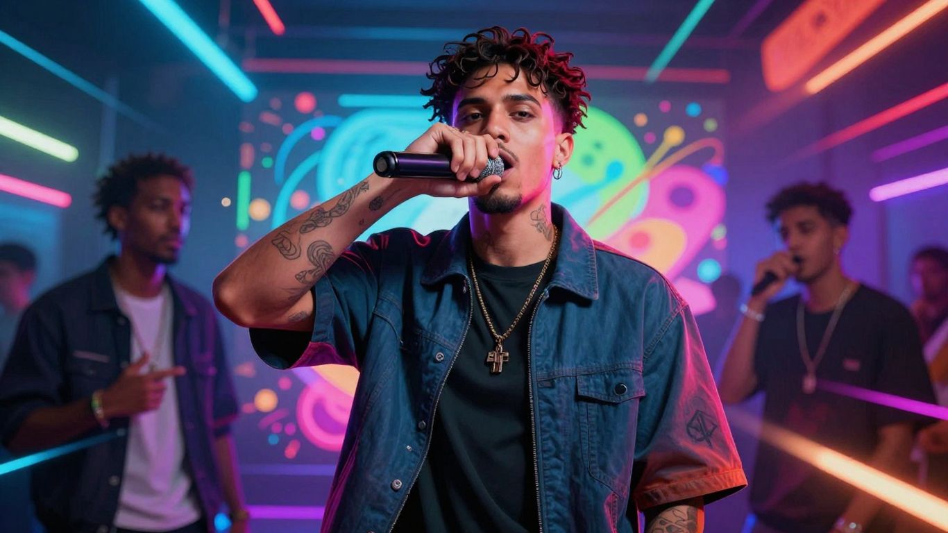 AI hip-hop music video visual