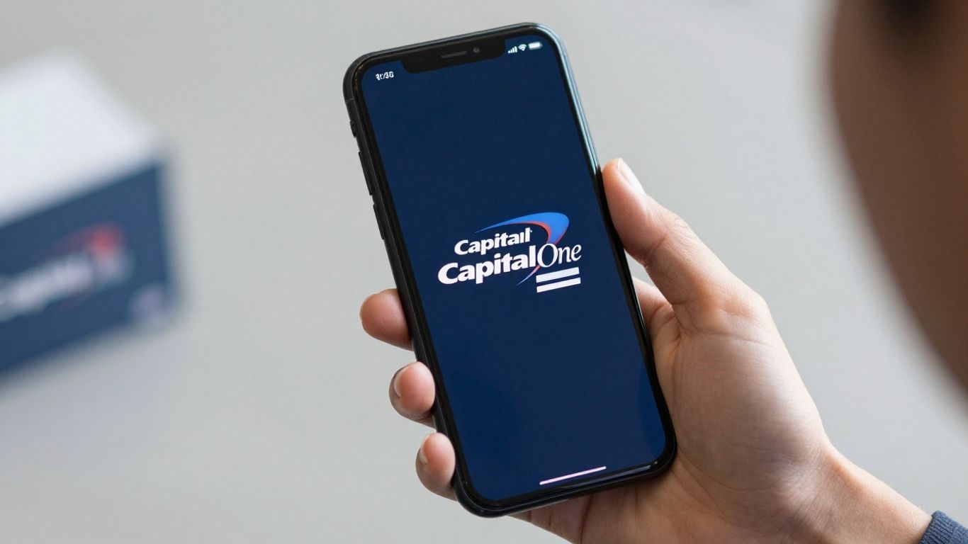 Capital One customer service contact information on a phone screen.