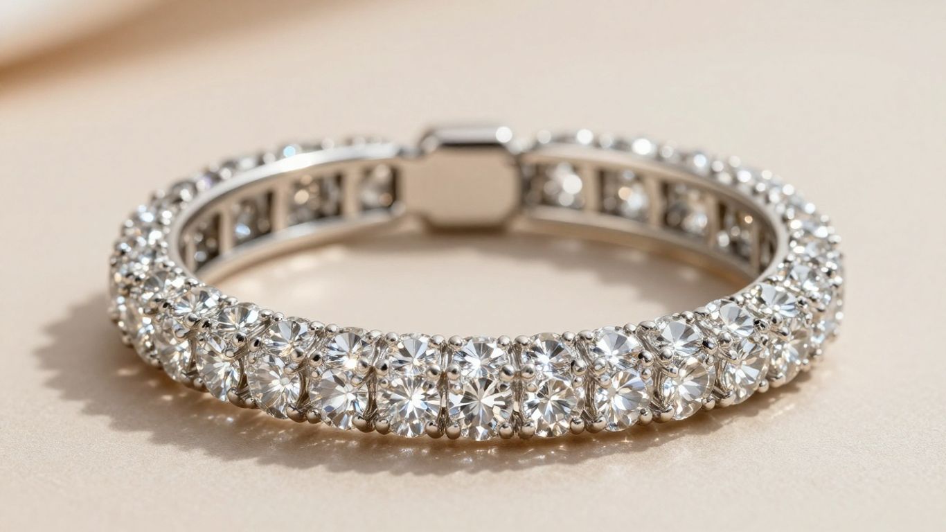 Elegant diamond bangle with sparkling gemstones