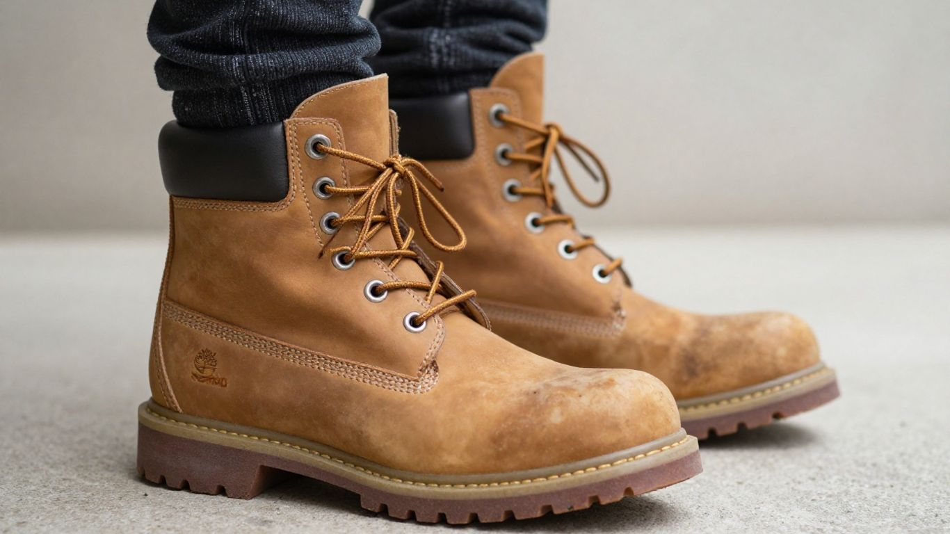 Timberland PRO boots with thick socks